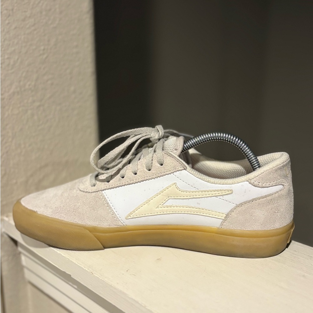 Lakai Manchester WHITE/GLOW IN THE DARK SUEDE Men’s Size 9 - Picture 3 of 10